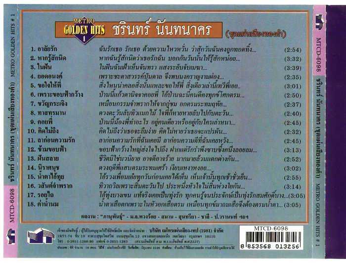 GOLDEN HITS 1 ชรินทร์ นันทนาคร (2546)