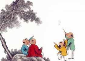 ภาพวาดภู่กันจีน สวยงามมาก ชุด การเล่นเด็กจีน 2