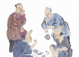 ภาพวาดภู่กันจีน สวยงามมาก ชุด  ลีลาท่าทางชาวจีน 1