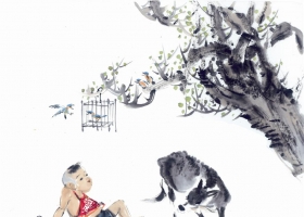 ภาพวาดภู่กันจีน สวยงามมาก ชุด  ลีลาท่าทางชาวจีน 3