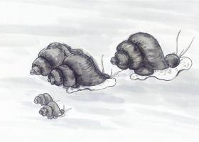 ภาพวาดภู่กันจีน สวยงามมาก ชุด ชีวิตสัตว์น้ำ 1