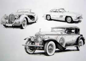 Old Cars in Fine Art  Wallpapers 2