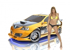Beautiful Girls and Cars Wallpapers 3